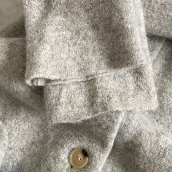 Vince collar cardigan coat with wool alpaca blend - Picture 8 of 8